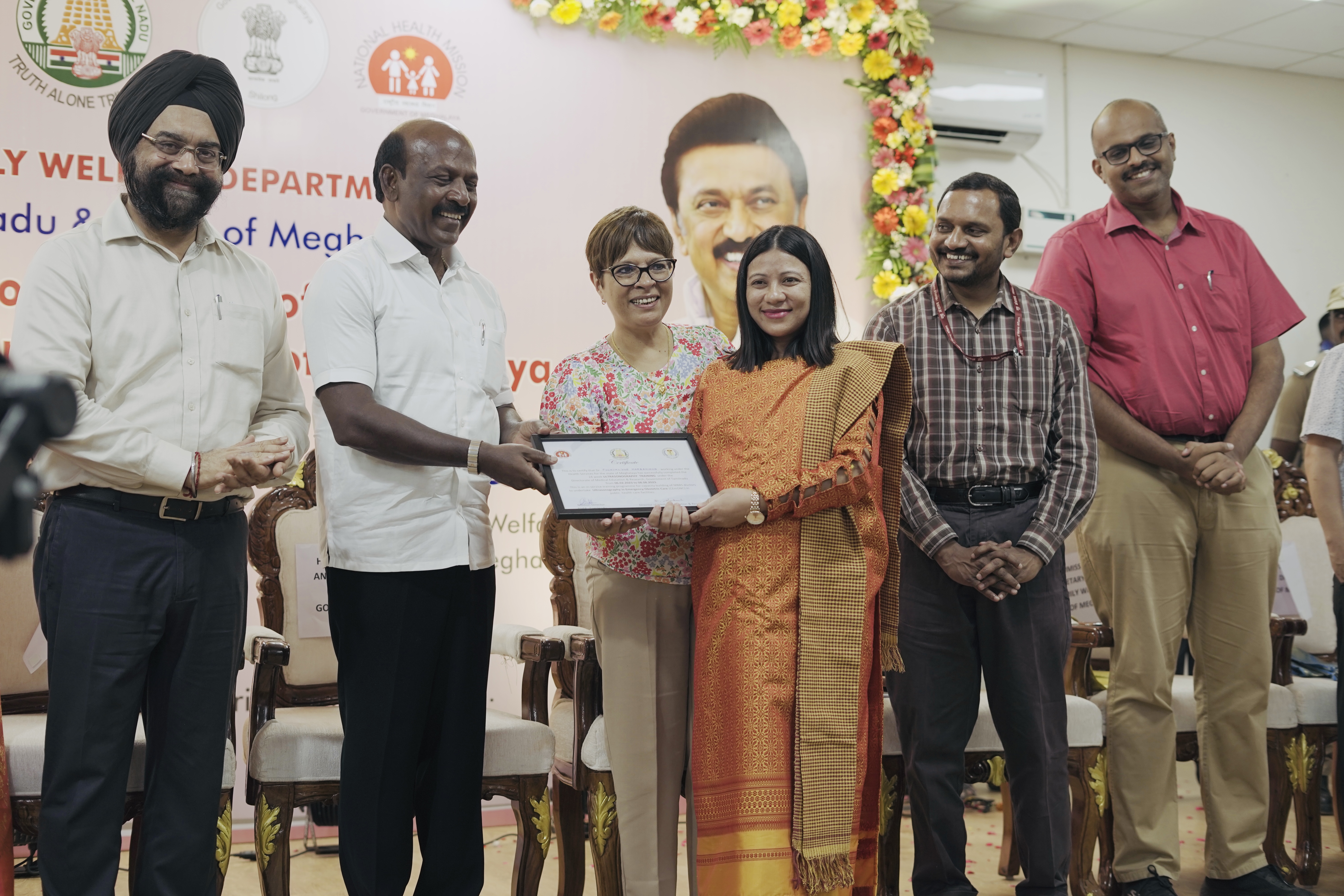 Distribution of certificates to 29 Meghalaya doctors trained in Chennai